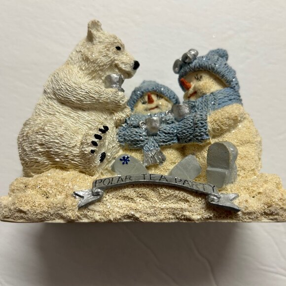 The Encore Group: Snow Buddies Tea Party Statue and Five Ornaments from 2000 - Picture 2 of 9
